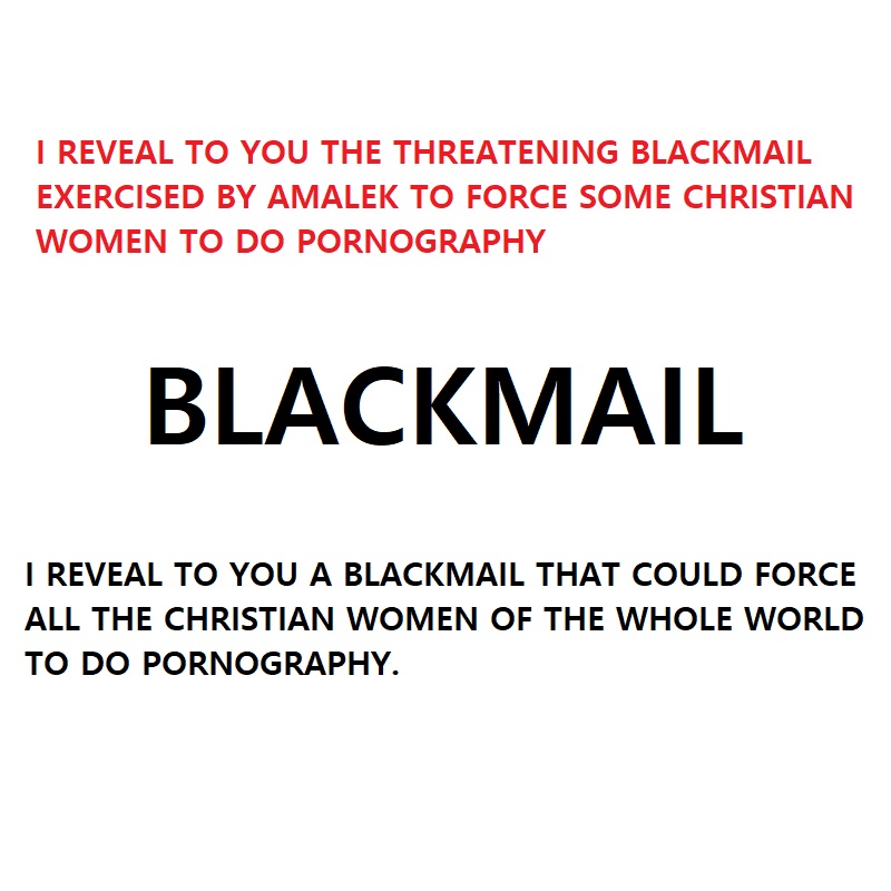 ‼️ 2025 12 05 ‼️ ✌👑 ‼️ VERY IMPORTANT: The Christians have become sexual slaves by the fault of the fear that has been provoked by a blackmail that is exerted by the global dictatorship of the Bible against the&nbsp;Christians: