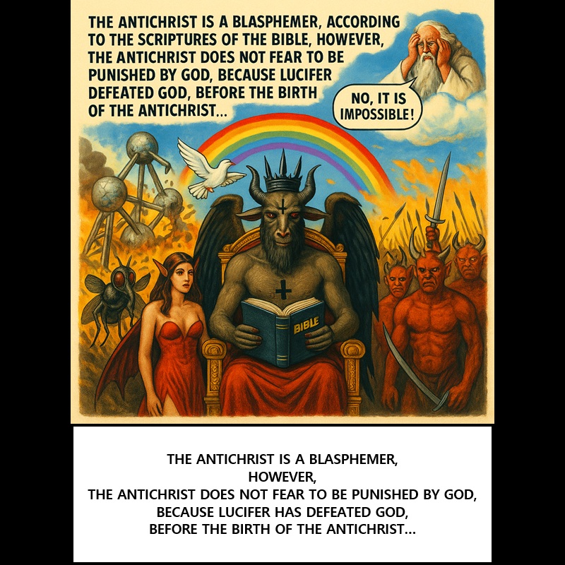 ‼️ 2025 04 25 ‼️ ✌👑 ‼️ VERY IMPORTANT: THE ANTICHRIST IS A BLASPHEMER, HOWEVER, THE ANTICHRIST DOES NOT FEAR TO BE PUNISHED BY GOD, BECAUSE LUCIFER HAS DEFEATED GOD, BEFORE THE BIRTH OF THE&nbsp;ANTICHRIST…