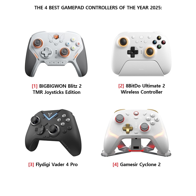 ‼️ 2025 04 06‼️ ✌👑 ‼️ VERY IMPORTANT: THE 4 BEST GAMEPADS CONTROLLERS OF YEAR 2025: THEY ARE, PROBABLY, THE BEST GAMEPAD CONTROLLERS OF THE YEAR 2025 BECAUSE MANY NEW CONTROLLERS HAVE BEEN RELEASED AT THE END OF THE YEAR&nbsp;2024…