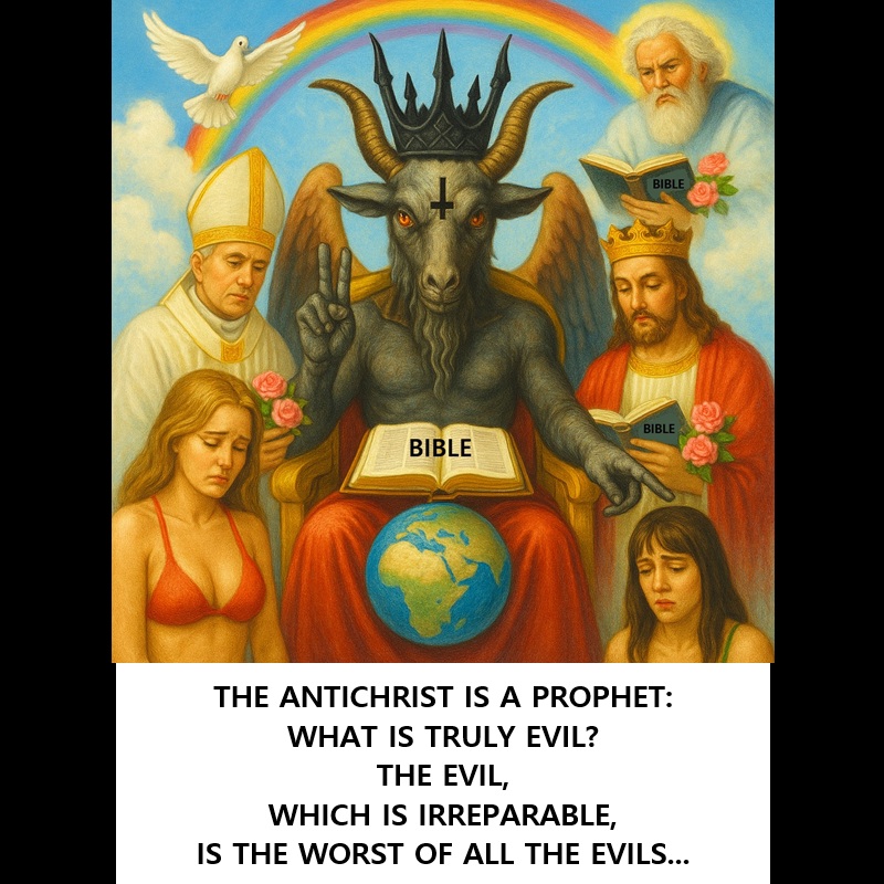 ‼️ 2025 05 08 ‼️ ✌👑 ‼️ VERY IMPORTANT: THE ANTICHRIST IS A PROPHET: WHAT IS TRULY EVIL? : THE EVIL, WHICH IS IRREPARABLE, IS THE WORST OF ALL THE EVILS… : WHAT ARE THE SINS, WHICH ARE SERIOUS, AND WHAT ARE THE SINS, WHICH ARE NOT SERIOUS, ACCORDING TO THE ANTICHRIST: THE ANTICHRIST HAS HIS INTERPRETATION OF THE GOOD AND OF THE EVIL, WHICH IS DIFFERENT OF THE INTERPRETATION OF GOD: THE MORALITY OF THE ANTICHRIST IS DIFFERENT OF THE MORALITY OF GOD: THE ANTICHRIST DOES NOT THINK LIKE GOD, BECAUSE ACCORDING TO GOD, SOME SINS ARE SERIOUS, ALTHOUGH THEY ARE REPAIRABLE, WHILE THE ANTICHRIST THINKS THAT ALL SINS, WHICH ARE REPAIRABLE ARE NOT SERIOUS, BECAUSE THEY ARE REPAIRABLE… : THE HUMANS MUST AVOID TO COMMITTING SINS, WHICH ARE IRREPARABLE, BECAUSE THESE SINS ARE THE ONLY ONES, WHICH ARE SERIOUS, ACCORDING TO THE ANTICHRIST…&nbsp;: