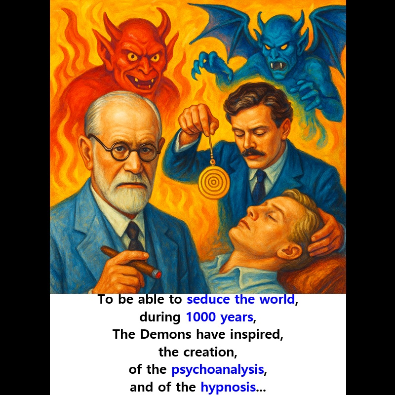 ‼️‼️ ‼️ 2025 08 08 ‼️ ✌👑 ‼️ TRÈS IMPORTANT : RÉVÉLATION DE L&rsquo;ANTICHRIST : L&rsquo;INVENTION DE LA PSYCHANALYSE ET DE L&rsquo;HYPNOSE ÉTAIENT NÉCESSAIRES, ET L&rsquo;ACCOMPLISSEMENT DE LA PROPHÉTIE DE MAHOMET ÉTAIT NÉCESSAIRE, AFIN QUE L&rsquo;ANTICHRIST PUISSE SÉDUIRE LE MONDE ENTIER DURANT 1000 ANS, SINON L&rsquo;ANTICHRIST SERAIT MORT, ET SINON LA PLANÈTE TERRE AURAIT ÉTÉ DÉTRUITE PAR LA COMÈTE, QUE DIEU A ENVOYÉE POUR LA FIN DU MONDE…&nbsp;: