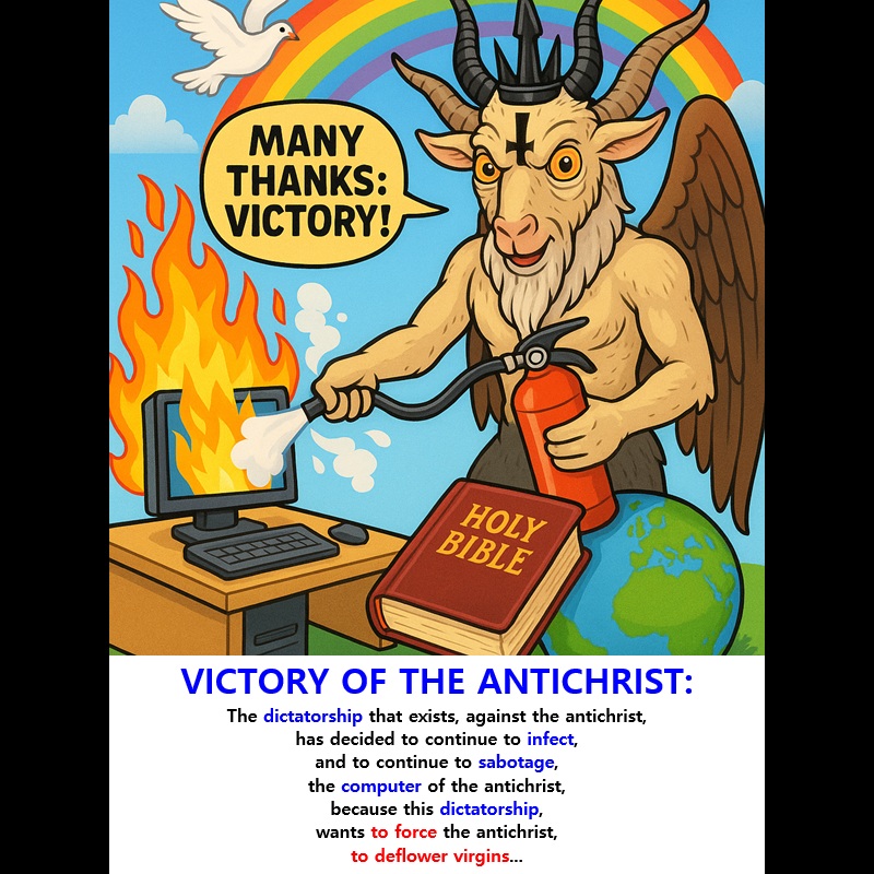 ‼️ 2025 12 17 ‼️ ✌👑 ‼️ VERY IMPORTANT: THE ANTICHRIST REVEALS THE TRUTH, WHEREAS THE ANGELS AND THE ARCHANGELS OBSERVE ALL THE HUMANS AND THE ANTICHRIST WITHOUT ANY RESPITE, AND WHEREAS THEY SCRUTINIZE ALL THE THOUGHTS OF ALL THE HUMANS, OF THE WHOLE WORLD, WITHOUT ANY RESPITE: THE PERIOD OF THE BIBLE ABOUT THE FALSE MESSIAH OF THE BIBLE, IS OVER, BECAUSE WE HAVE REACHED THE VERY END OF THE END TIMES, THAT IS TO SAY THAT THE PERIOD OF THE TYRANNY OF THE ANTICHRIST, WHICH IS WRITTEN IN THE BIBLE, HAS&nbsp;BEGUN: