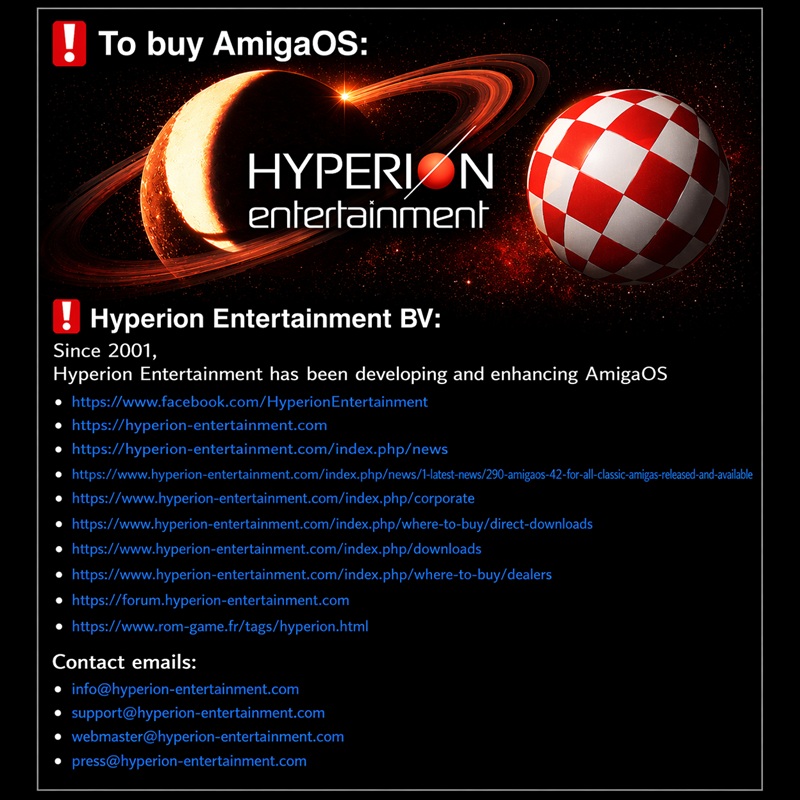 2026 04 20: VERY IMPORTANT: Here is the email that I wrote to “Hyperion Entertainment BV” (they sell AmigaOS) following a cybersecurity&nbsp;problem: