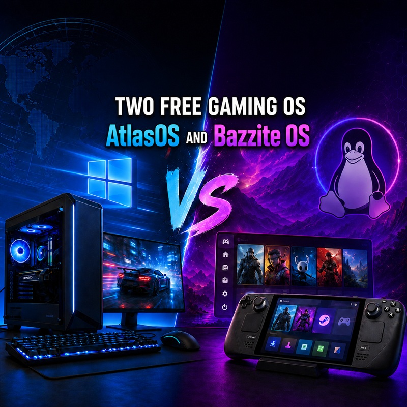 2026 07 21, TWO FREE GAMING OS: AtlasOS AND Bazzite&nbsp;OS: