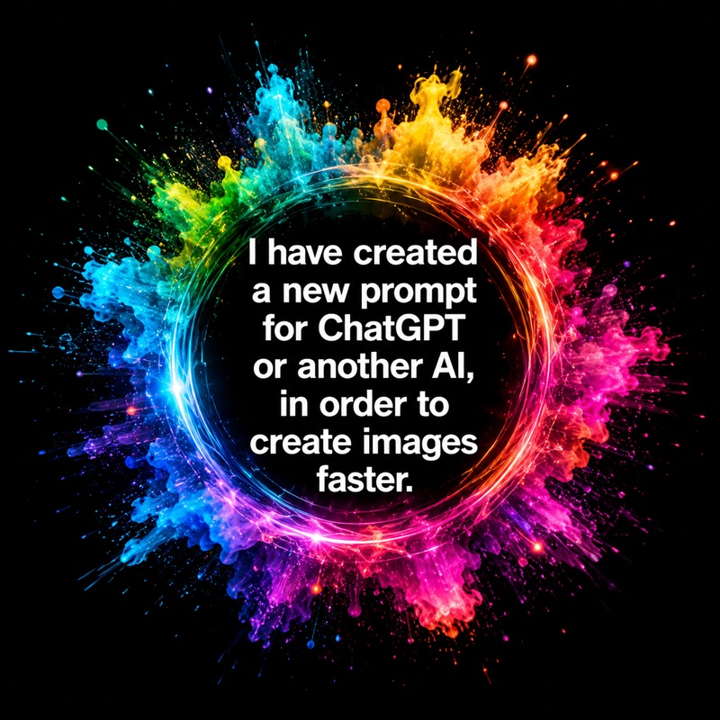 2026 07 24, I have created a new prompt for ChatGPT or another AI, in order to create images faster because the other prompts I have created take too much time when I am pressed for time… :