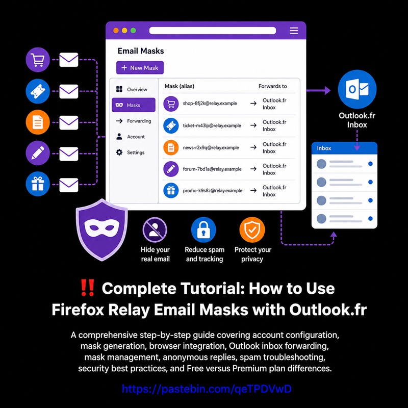 2026 08 24: NEW DOCUMENT: Complete Tutorial: How to Use Firefox Relay Email Masks with&nbsp;Outlook.fr